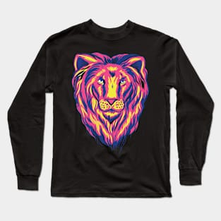 Colorful Lion Long Sleeve T-Shirt